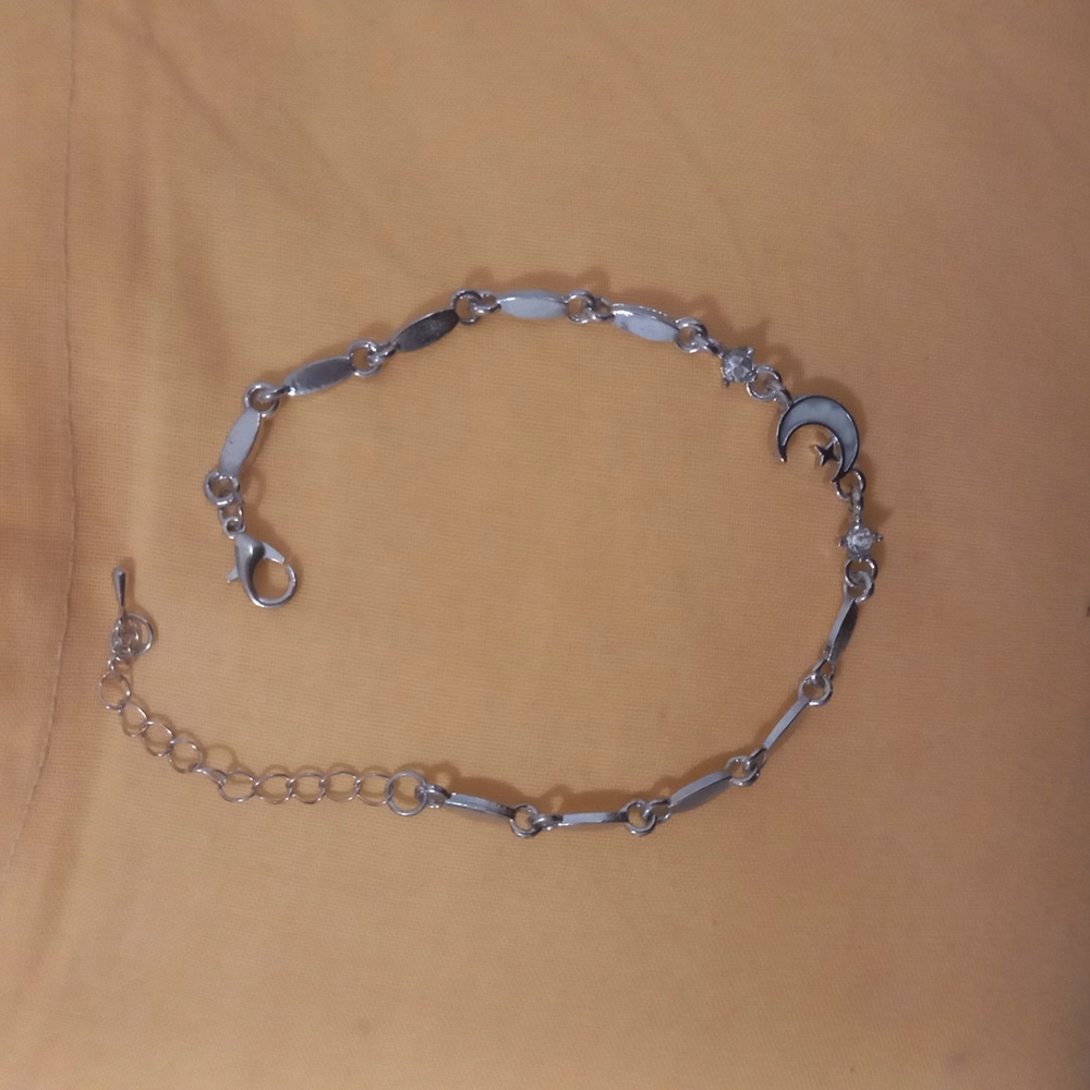 Silver Moon Charm Bracelet